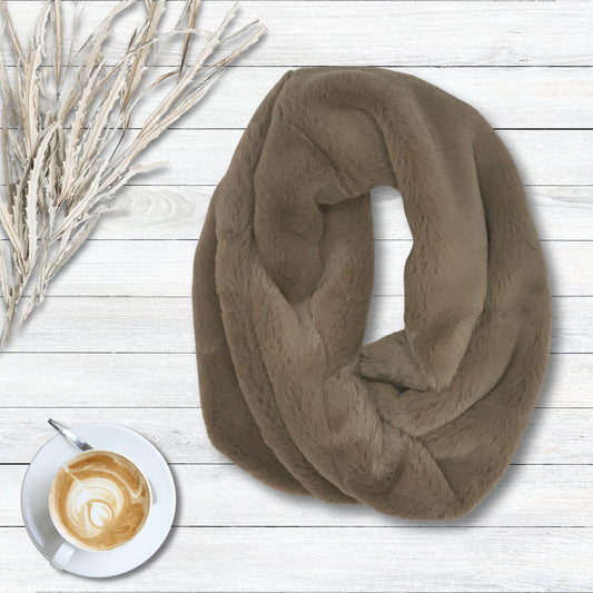 Truffle Brown Minky Infinity Scarf