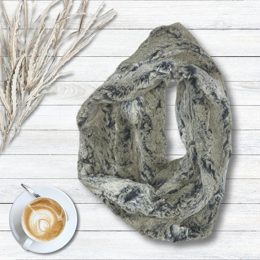 Wild Rabbit Print Minky Infinity Scarf